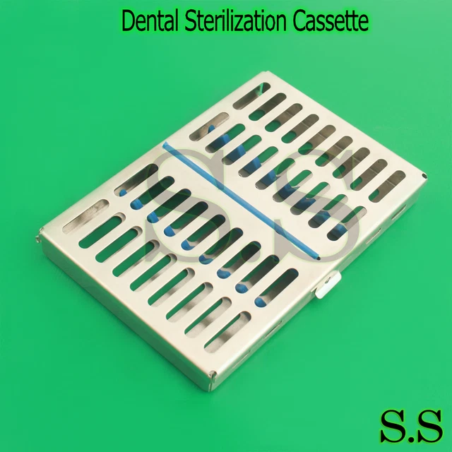 DENTAL AUTOCLAVE STERILIZATION Cassette Rack Box Tray For 10