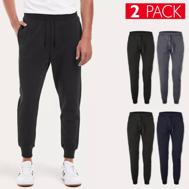 2 Pezzi Pantaloni Tuta Uomo Invernale Caldo Cotone Felpato Sportivo Sport VEQUE