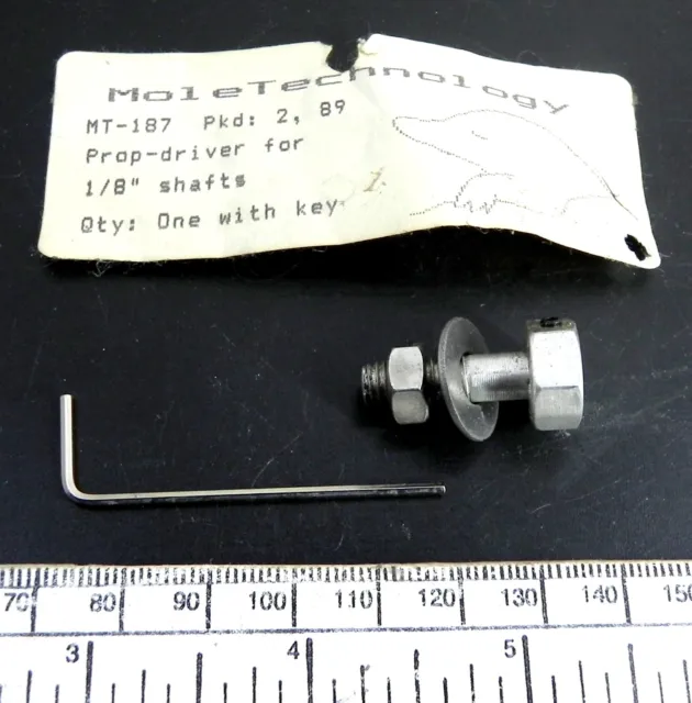 Adaptateur d'hélice pour arbre de 1/8" (3,2 mm) avec vis sans tête et clé hexago