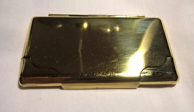 VINTAGE CHAS. T. Kennedy Brass Business Card Holder, Cigarette, or Match  Case $9.95