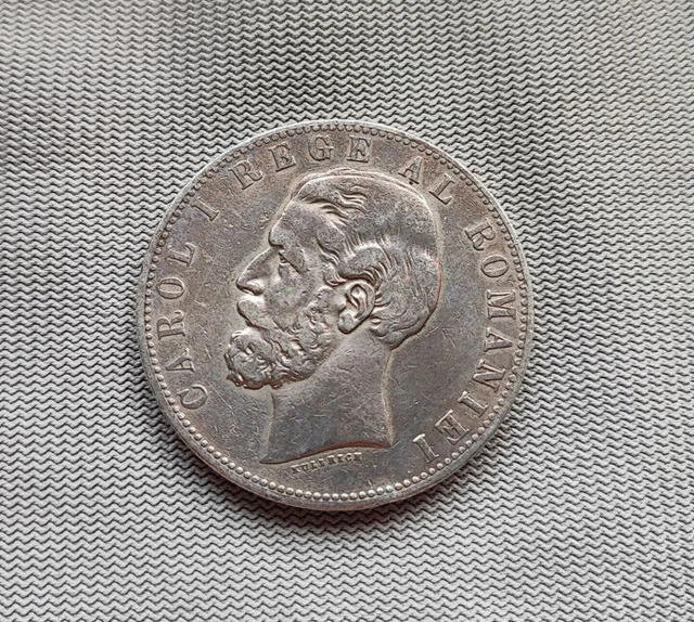 Munze 5 lei 1884 Silber Rumanien Romania Carol I Selten 6* ( bani ban leu ) RAR