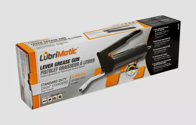 Lubrimatic 14oz Manual GREASE GUN Metal 6000 psi Coupler Standard Duty 30-200