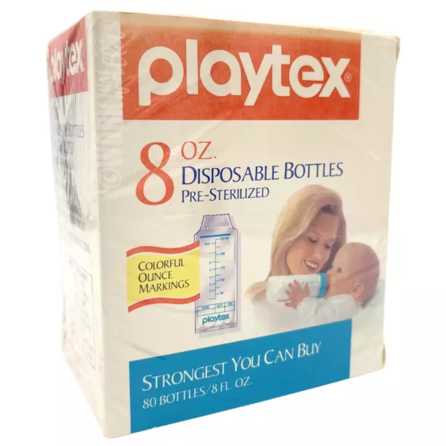 [1] 1991 Playtex Disposable Bottle Liners Pre-Sterilized (80 Ct, 8 OZ) Sealed