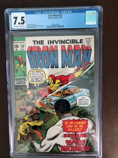 The Invincible Iron Man #32, Dec. 1970, Marvel Comics, CGC 7.5 VF-