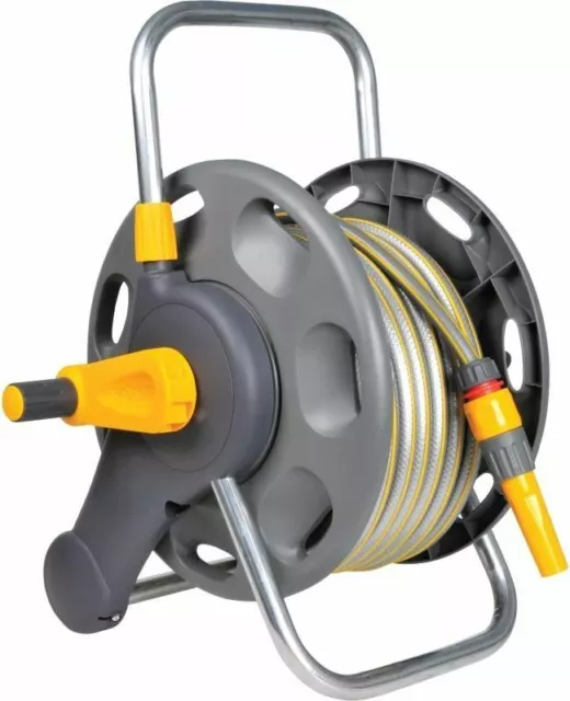 HOZELOCK 2 IN 1 Hose Reel With 25M Hose (2415) Compact Mounted/Free  Standing £49.95 - PicClick UK