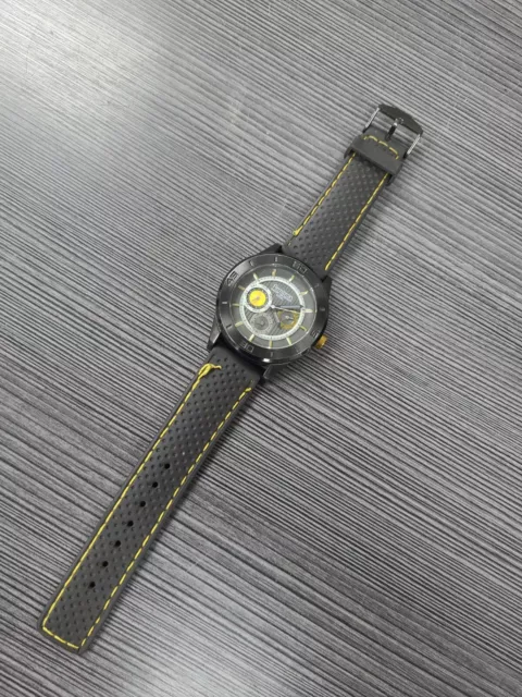 Armitron 20/4864DG Mens BROWN Tone Gold Accented Silicon Strap Watch