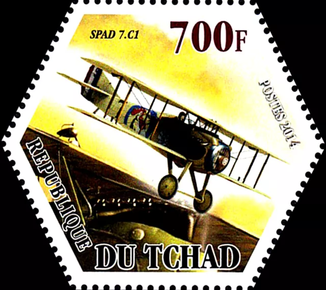 WWI Flugzeug Spad 7 C 1 Frankreich Doppeldecker Kampflugzeug Militär Armee / 317