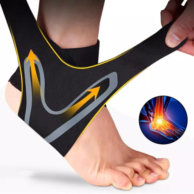 Ankle Brace Support Compression Sleeve Plantar Fasciitis Pain Relief Foot Wrap