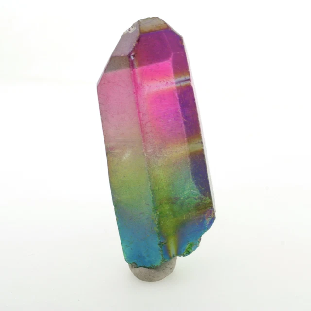 Watermelon Aura Quartz Lemurian Seed 2in Terminated Point 100ct Crystal #14