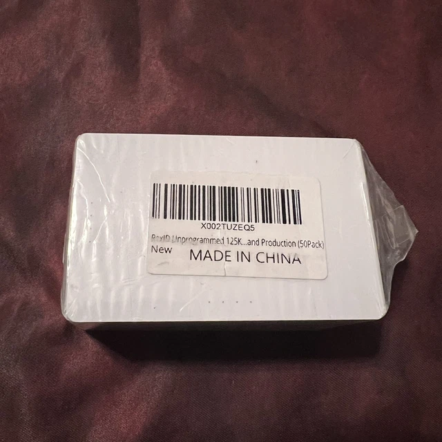 New 50 Pack RexID Unprogrammed 125khz Blank ISO Proximity Cards