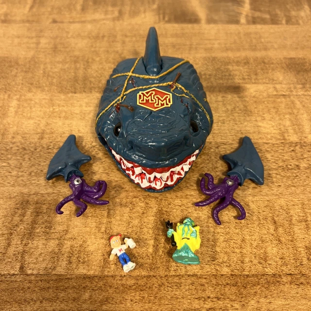 Jouet MIGHTY MAX Jaws Of Doom requin POLLY POCKET Vintage Bluebird 1993