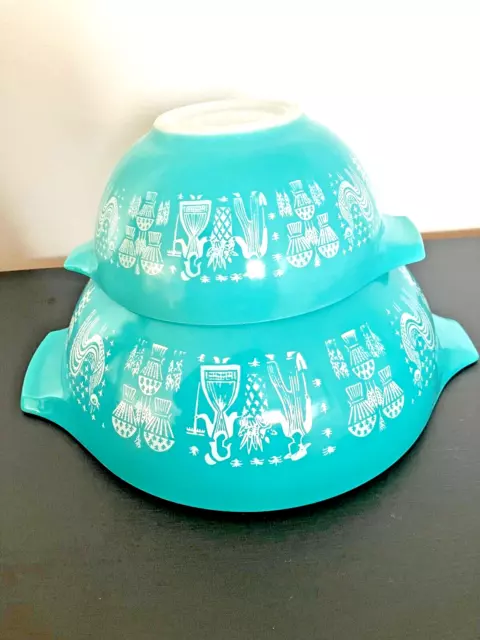 Vintage Pyrex Amish Butterprint Mixing Cinderella Nesting Bowls