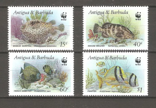 Fische WWF 1987 Antigua Barbuda 1010/1013 postfrisch