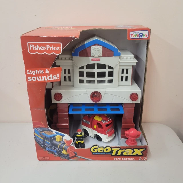 BEAMTOWN FIRE STATION LIGHTS SOUNDS FISHERPRICE GEOTRAX Geo Trax Not