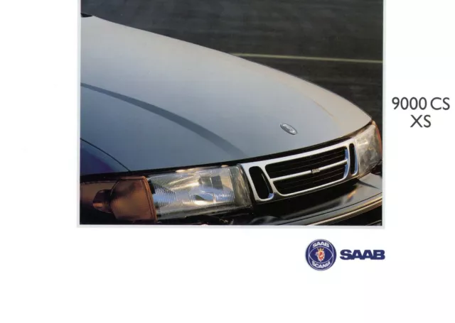 Saab 9000 CS XS Prospekt 1992 GB brochure broschyr brosjyre prospectus catalog