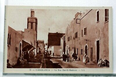 Morocco Casablanca Street Dar El Makhzen CPA Postcard 8665