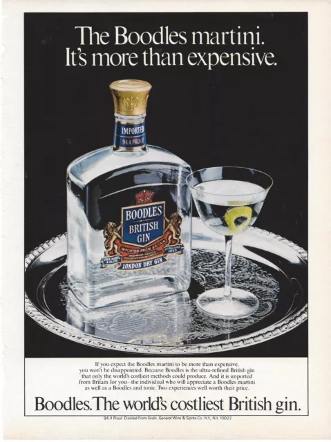 Boodles British London Dry Gin 1981 Original Print Ad 9x11" Penthouse Magazine