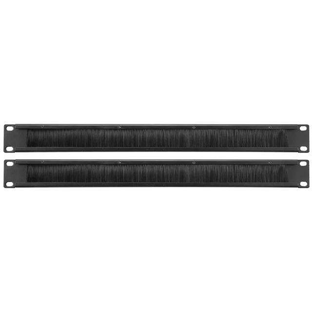 Brush Cable Manager 1U, 19 Inch,  2 Pack Rack Mount Cable Management Panel