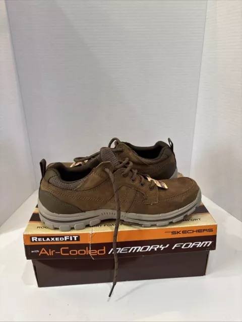 SKECHERS NEW MENS Braver Ralson Casual Shoes Oxford Size 8 Desert Brown 65580 50.00 PicClick