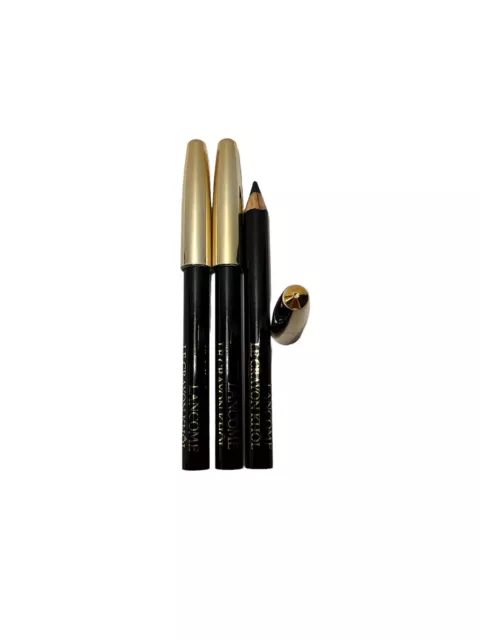 3 x 0,7 g (2,1 g) Lancome Le Crayon Khol 01 Noir Schwarz Kajalstift Eyeliner