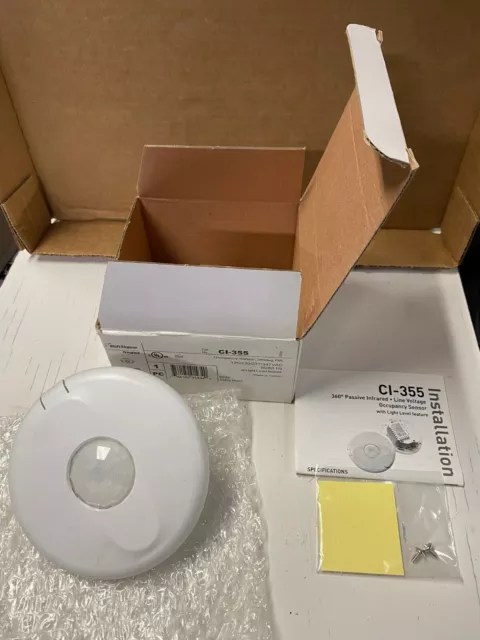 Legrand Wattstopper CI-355 PIR Ceiling Occupancy Sensor 360° White New