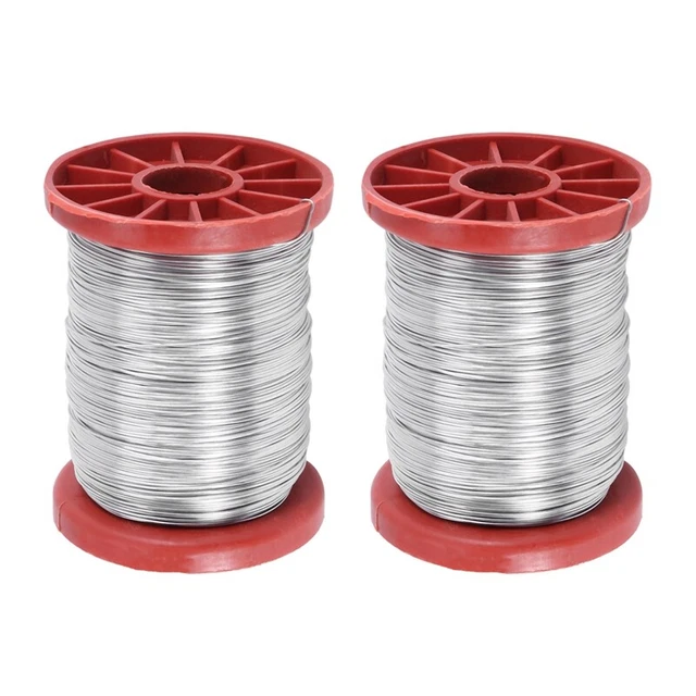 2pièces 0.5mm 500G Fil D'Acier Inoxydable pour la Ruche Outil de Cadres de 4837