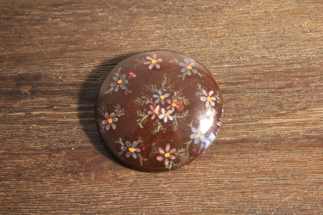 Broche Ancienne Art Déco/Nouveau - Plaqué Or 18k (750), Motif Fleurs, Créateur