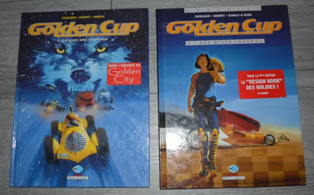 Pecqueur/ Henriet/ Schelle- Golden Cup- Tomes 2 Et 3- Ed Delcourt- 2004/2006- Bd