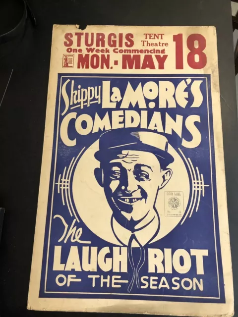 Slappy LaMore’s Comedians Poster Sturgis Tent Theatre RARE