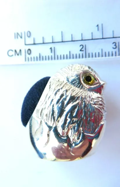 Sterling Silver Spring Chicken Chick Bird Farm Animal miniature pin cushion