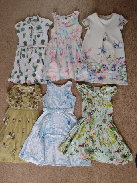Girls size 5-6 age 6 years dress party spring summer dresses bundle Next Matalan 2
