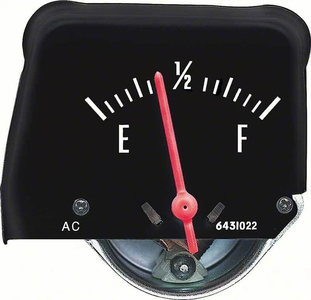 1968-76 Nova Ventura GTO; Console Fuel Gauge; Black; GM Licensed