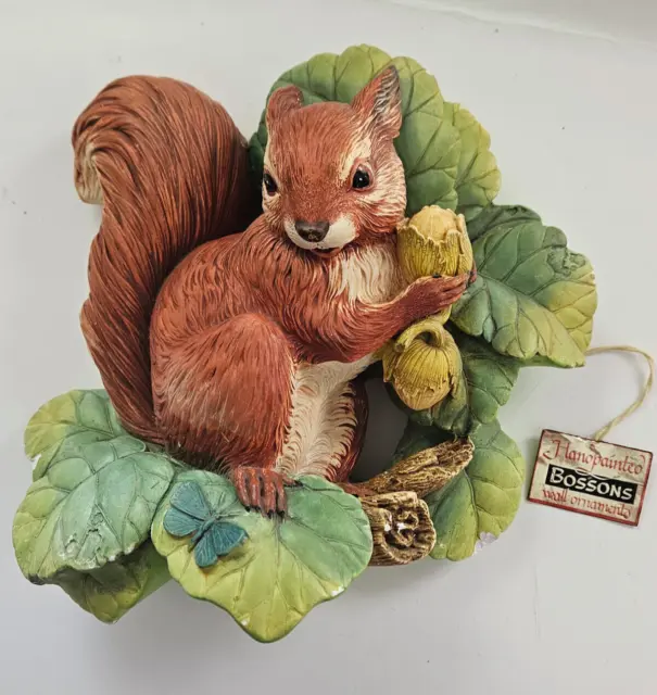 Bossons England Squirrel Chalkware Handpainted England With Tag 1970