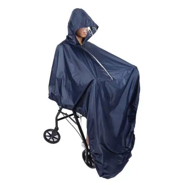 Reflective Elderly Raincoat Waterproof Wheelchair Poncho Cover for Women Men