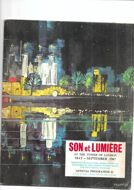 Son et Lumiere Programme May-Sept 1967. at the Tower of London