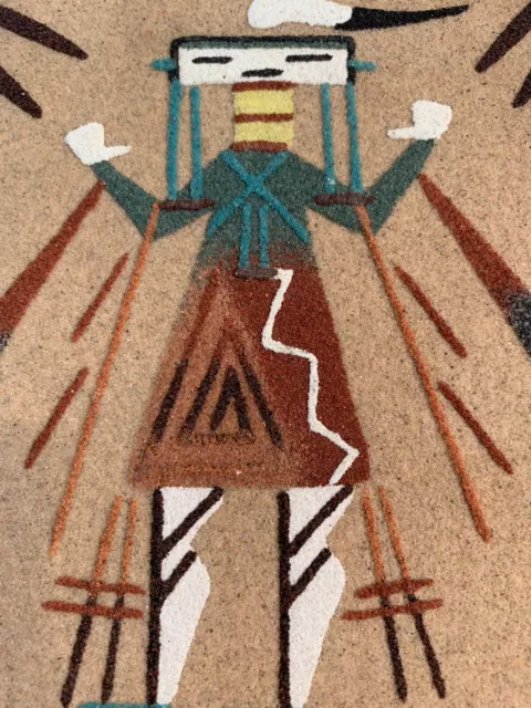 Native American Kachina Tile Sand Painting Art