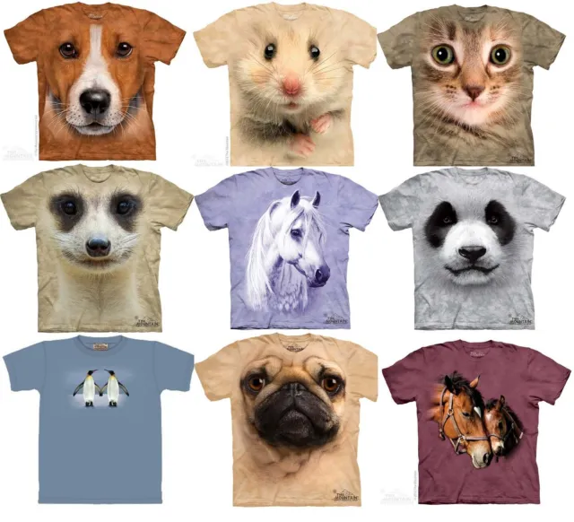 The Mountain unisex Childrens animal t shirts Jack Russell Horse Meerkat Pug