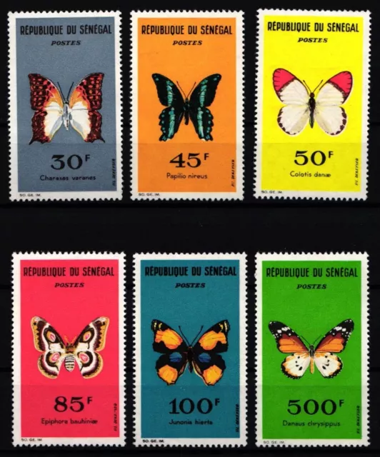 Senegal 267-272 postfrisch Schmetterlinge #JW249