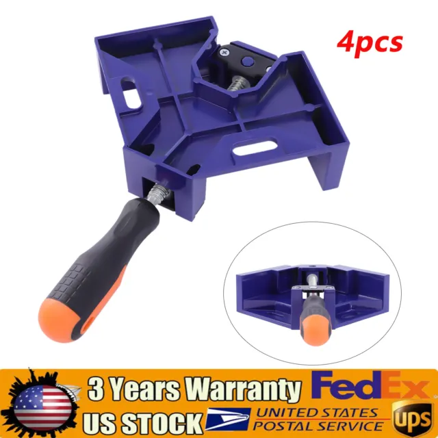4Pcs Quality  Die-Casting Corner Clamps Blue Angle Clamping Welding Tool Set New