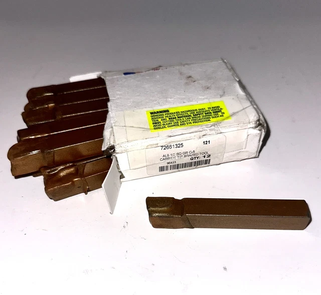 MSC Tip Brazed Tool Bit Carbide AL8 1/2 SQ GR C-5 72661325 * 12 Pack * New