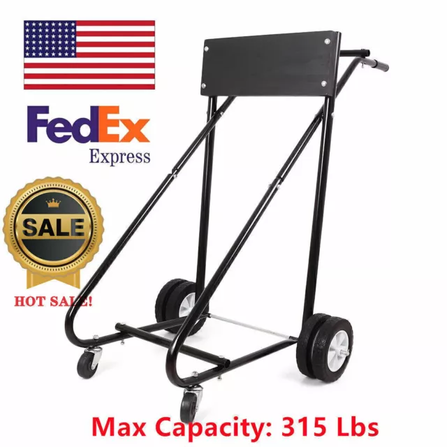 New 315 LBS Outboard Boat Motor Stand Carrier Cart Dolly Storage Pro Heavy Duty