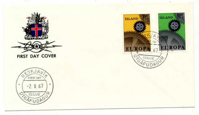 Islandia 1967 FDC Europa CEPT Michel No 409-10