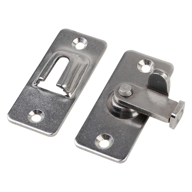1 Set Stainless Steel Latch Lock Durable Door Bolt Lock for Indoor and Outdoor