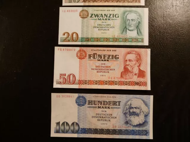 5,- bis 100,- Mark der DDR original alte Geld Scheine sehr guter Erhalt k Münze 3