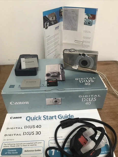 CANON DIGiTAL IXUS 40 with 2  Canon batteries, card and charger in original box