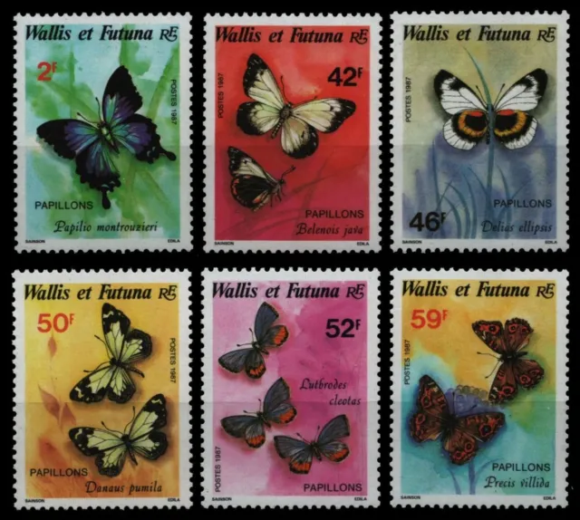 Wallis & Futuna 1987 - Mi-Nr. 521-526 ** - MNH - Schmetterlinge / Butterflies