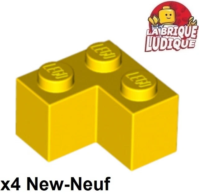 Lego 4x Brique Brick 2x2 corner angle jaune/yellow 2357 NEUF