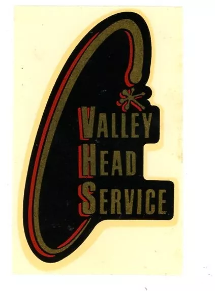 Original Vintage Valley Head Service Water Slide Decal    Nhra, Scta, Hot Rod