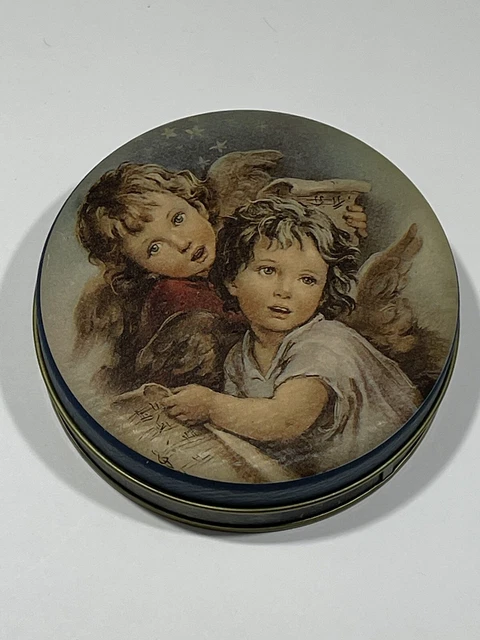Vintage Angel Cherub Set Of 4 Coasters in A Tin