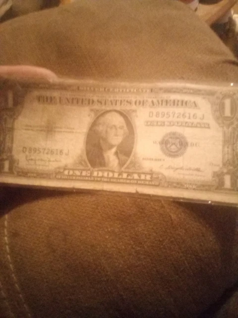 1935 - $1 DOLLAR - SILVER CERTIFICATE -  RARE SERIES H w/ Blue Seal